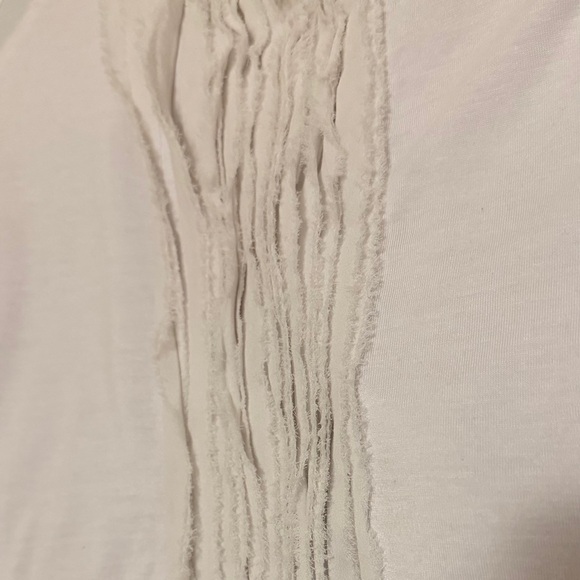 Club Monaco Ivory Textured Ruffle Tank Top – Size M/M - Picture 6 of 6